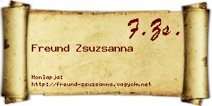 Freund Zsuzsanna névjegykártya