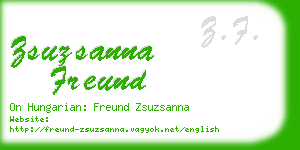 zsuzsanna freund business card